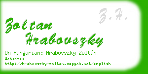 zoltan hrabovszky business card
