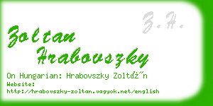 zoltan hrabovszky business card
